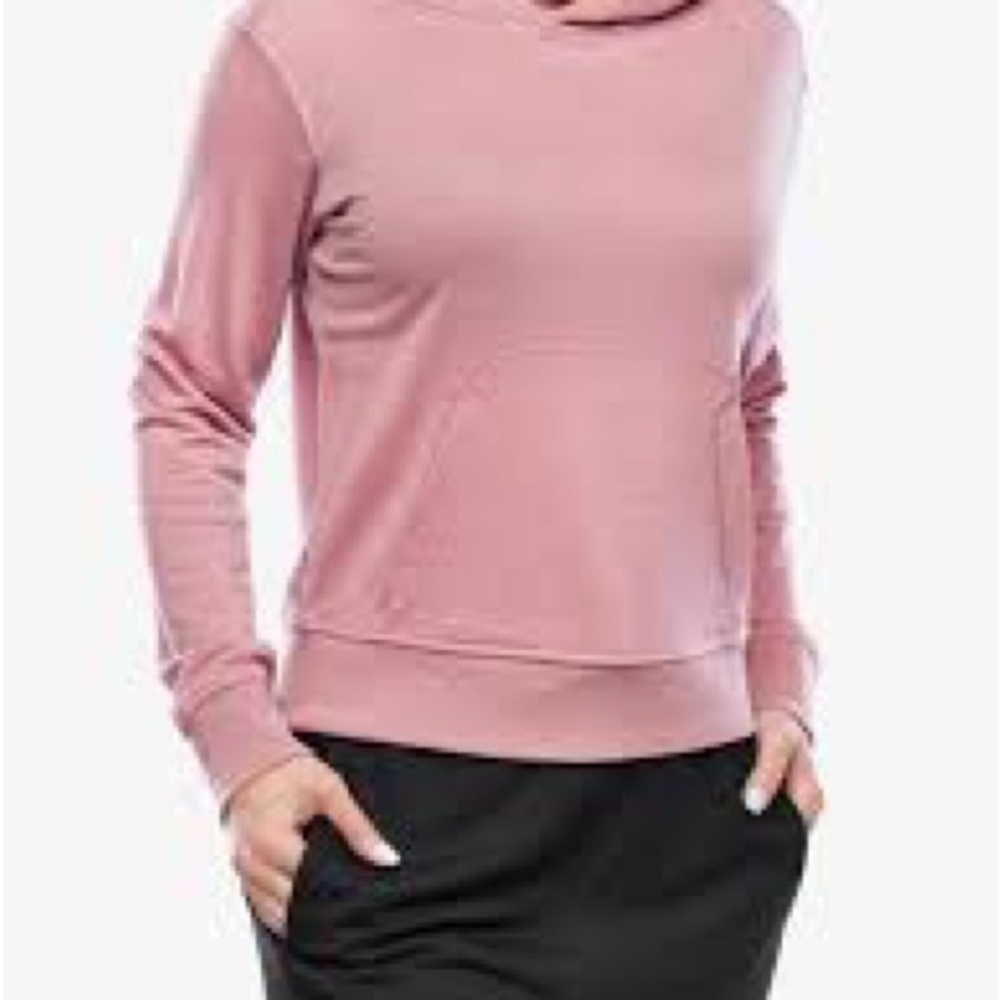 ICEBREAKER 
Merino Crush II Long Sleeve Hoodie - Women's Pink Crystal Sz Lg EUC - Picture 2 of 16